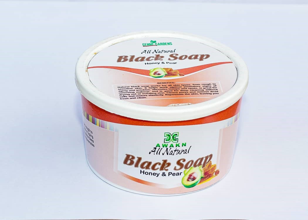 All natural black soap